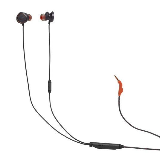 JBL Quantum 50 - Black - Wired in-ear gaming headset with volume slider and mic mute - Hero image number null